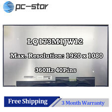 LQ173M1JW12 for Aorus 17 XE4 17 XE4 Matrix LCD Screen Replacement FHD 360Hz FHD picture