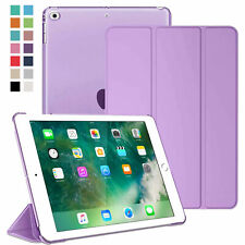 For iPad mini 1 2 3 4 5 6 Slim Leather Tri-Fold Flip Case Clear Back Full Cover picture