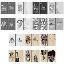 HEAD CASE DESIGNS HAND DRAWN TYPOGRAPHY LEATHER BOOK WALLET CASE FOR APPLE iPAD picture