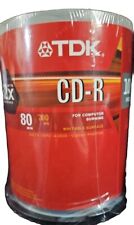 NEW SEALED TDK CD-R Spindle 100 Pack 700 mb 52x 80 min Recordable Burnable Discs picture