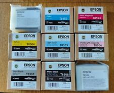 2018/2021 NEW 9 SET GENUINE EPSON SC-P800 HD INKS 80ml 8501/8503/8505/8507/8509 picture