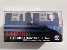 Vintage Sealed Box of 50 IBM Diskettes 1.44MB HD Floppy Discs 3.5