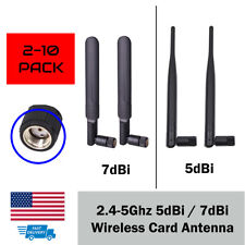 2x - 10x Pack RP-SMA 5, 7 dBi Antenna for WiFi 2.4GHz/5Ghz Wireless Card Router picture
