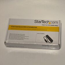 StarTech ST4300PBU3 4 Port USB 3.0 Hub - Built-in Cable - SuperSpeed - Black picture