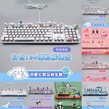 Cinnamoroll Pochacco Kuromi Melody Doraemon Wired Mechanical Keyboard 104 Keys picture