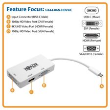 Tripp Lite USB C to HDMI / DVI / VGA Multiport Adapter 4K USB Type C to HDMI picture