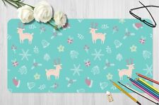 3D Snowflake Deer Gift Hat G543 Christmas Non-slip Desk Mat Keyboard Pad Amy picture
