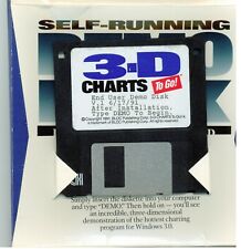 ITHistory (1991) IBM PC Software:  3D CHARTS TO GO Demo (Bloc Publishing) 3.5