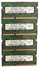 HYNIX LOT OF 4GB (4X 1GB) 2RX16 PC3-8500S Laptop RAM MEMORY Modules picture