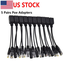 5 Pairs Poe Adapter CCTV POE switch Cable + Connectors Passive Power Ethernet US picture