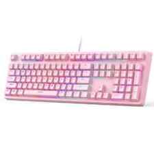 AUKEY Mechanical Gaming Keyboard 108KEY - Pink picture