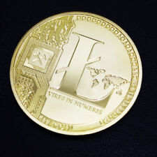 Litcoin LTC Gold Plated Commemorative Coin Collectible Canada FREE FAST SHIPPING picture