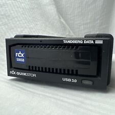 TANDBERG DATA RDX QUIKSTOR EXTERNAL USB3 TAPE DRIVE W/500GB TAPE Untested picture