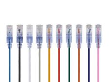 SlimRun Cat6A Ethernet Patch Cable RJ45 Stranded UTP Wire 30AWG 7ft 10pk Multi picture