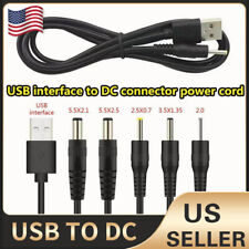 USB TO DC 2.0/2.5X0.7/3.5X1.35/5.5X2.5/5.5X2.1 5V DC Barrel Jack Plug Charging picture