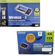 2x Linksys Wireless-G PCMCIA Wireless-B Lot Laptop Notebook Wifi Card Wireless-N picture