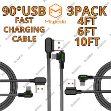 3 Pack Mcdodo 90 Degree Right Angle USB Charging Cable For iPhone 14 13 12 11 XR picture