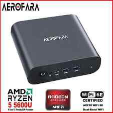 AEROFARA Mini PC AMD Ryzen 5 5600U 6 Core 16GB DDR4 500GB Windows 11 Pro WiFi 6E picture