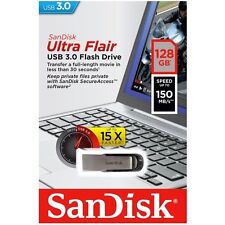 SanDisk 128GB 128G USB CZ73 Ultra Flair USB 3.0 150MB/s SDCZ73-128G Retail picture