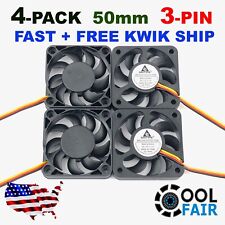 50mm x 10mm 12v Cooling Fan 3Pin DC 5010 PC Computer Case 3D Printer 4-Pack picture