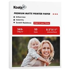 Koala Matte Photo Printer Paper 8.5x11 for Inkjet & Laser Epson HP 34lb Thin picture
