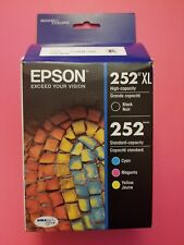 NEW - Genuine Epson 252XL Black 252 Color Ink Cartridges Exp 2025 picture