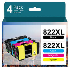 4PK 822 XL Ink Cartridges T882XL For Epson WorkForce Pro WF-4820 WF-4830 WF-4833 picture