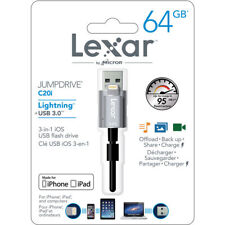 Lexar 64GB JumpDrive C20i Lightning to USB 3.0 Cable with Built-In Flash Drive picture