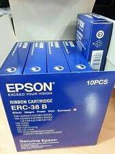10 Genuine Epson ERC-38B Black Printer Ribbon Cartridges picture