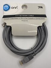 7 ft Onn Network Cable Supports 10/100/1000 Base-T (Mbps) Ethernet New Cat5e Lan picture