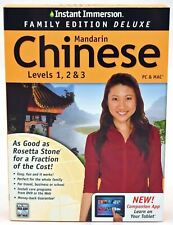 NEW Instant Immersion Family Deluxe Mandarin Chinese Levels 1 2 3 PC/Mac/Tablet picture