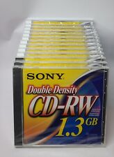 13 Sony Double Density CD-R and CD-RW - 10 CDQ-13G1 & 3 CD-RW13G1 NEW SEALED picture