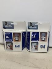 HP 16 rare Photo printer cartridge sealed C1816A ink jet 2-pack picture