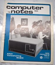 Vintage Altair Computer NOTES newsletter June 1977 picture