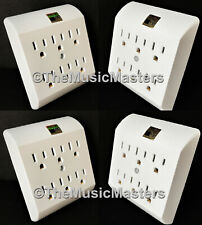 4X AC Wall Plug 6 Outlet Tap Power Splitter 6-Way Electric Socket Adapter Cover picture