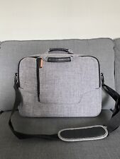 Brinch Gray Nylon Laptop Bag Shoulder Strap Fits Most 15-15.6