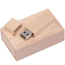 USB Flash Drive Wooden Box Memory Stick Custom Logo 4GB 16GB 32GB 64GB 128GB New picture