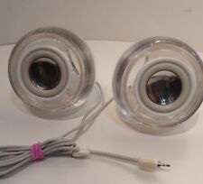 Pair Of Genuine Apple M6531 Pro Speakers Clear iMac Power Mac G4- Un-tested picture
