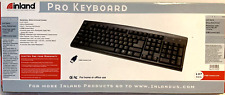 Inland Pro Keyboard 70008 Black 107 Normal Keys USB Connected Wired - New In Box picture