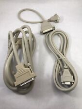 Vintage Computer Cords Mixed Set 9 Pin 25 Adapter, 25 Pin male/female Set of 3 picture