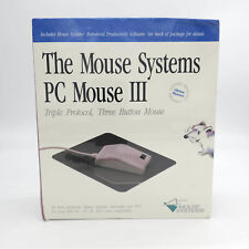 SEALED Mouse System PC Mouse III Three Button Vintage IBM MAC PS/2 Big Box 1980s picture