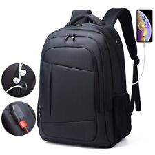 17 Inch Men Business Laptop USB Charger Backpack Travel Oxford School Bag Women picture