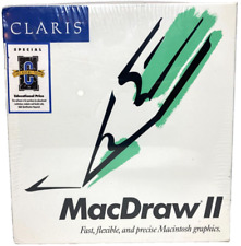 NIB CLARIS MacDraw II Apple Mac MACINTOSH Plus SE II 3.5