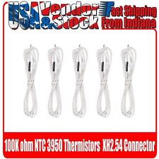 10 piece 100K ohm NTC 3950 Thermistors  with xh2.54 2 Pin for 3D Printer, Reprap picture
