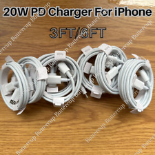 1-10Pack Lot USB C Fast Charger Cable 20W PD Type C Cord For iPhone 14 13 12 11 picture