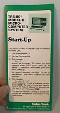 Vintage TRS-80 MODEL III Micro-Computer System Start-Up Pamphlet Reference Card picture
