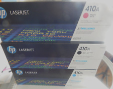 New HP 410A 3-pack Black/Cyan/Magenta Original LaserJet Toner Cartridges BCM MUC picture