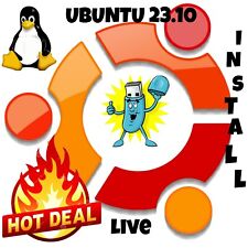 UBUNTU 23.10 LINUX USB LIVE OR FULL INSTALL, BOOTABLE, INSTALL, 32 GB USB picture