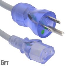 6FT 18/3 Hospital Grade Power Cord NEMA 5-15P Male to IEC320 C13 Female 18AWG picture