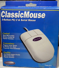 Vintage Computer Mouse Belkin classic Ps/2 Serial  1998 W/ original Box Working picture